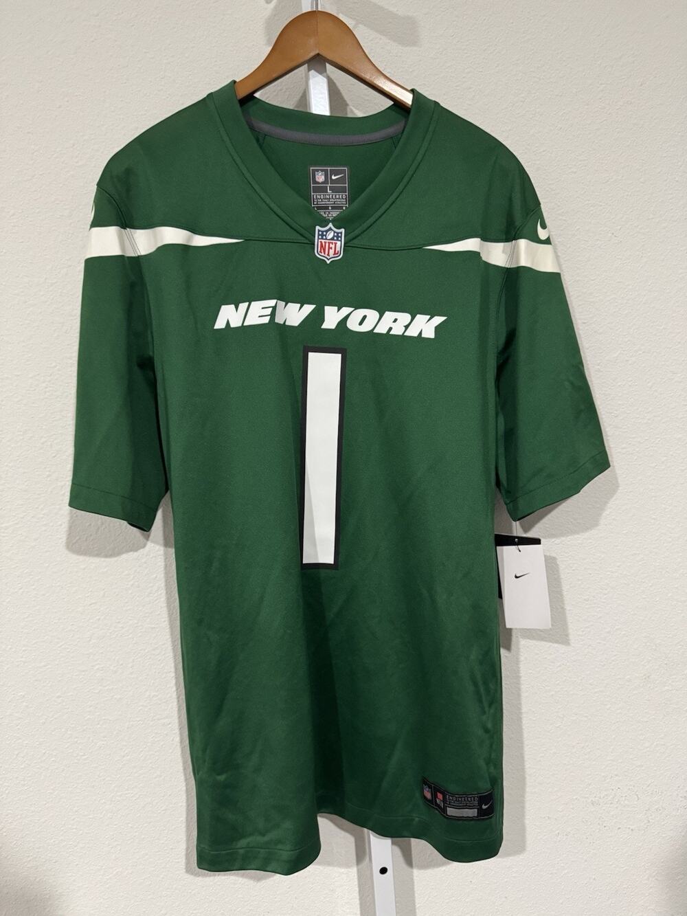 Nike New York Jets NFL Game Jersey Sauce Gardner #1 Green Men’s Size L NWT